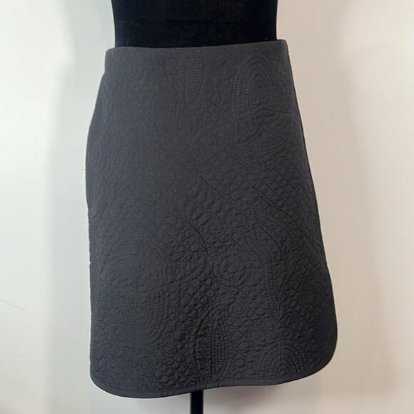 COS RECYCLED NYLON NWT QUILTED BLACK MINI SKIRT SIZE US 14,12 - Picture 1 of 13